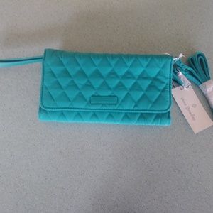Vera Bradley Wallet Crossbody in Peacock Blue NWT